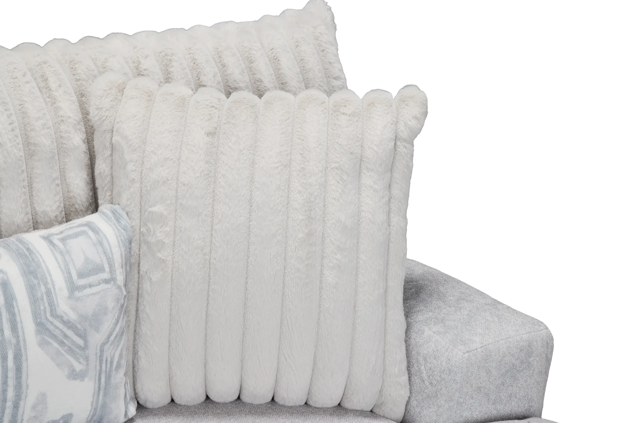 Kylie Light Gray Fabric Loveseat