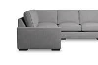 Edgewater Revenue Gray Medium Right Chaise Sectional