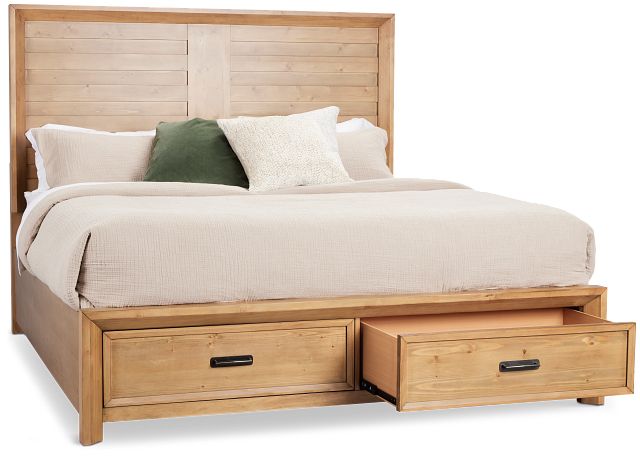 Vail Light Tone Panel Storage Bed