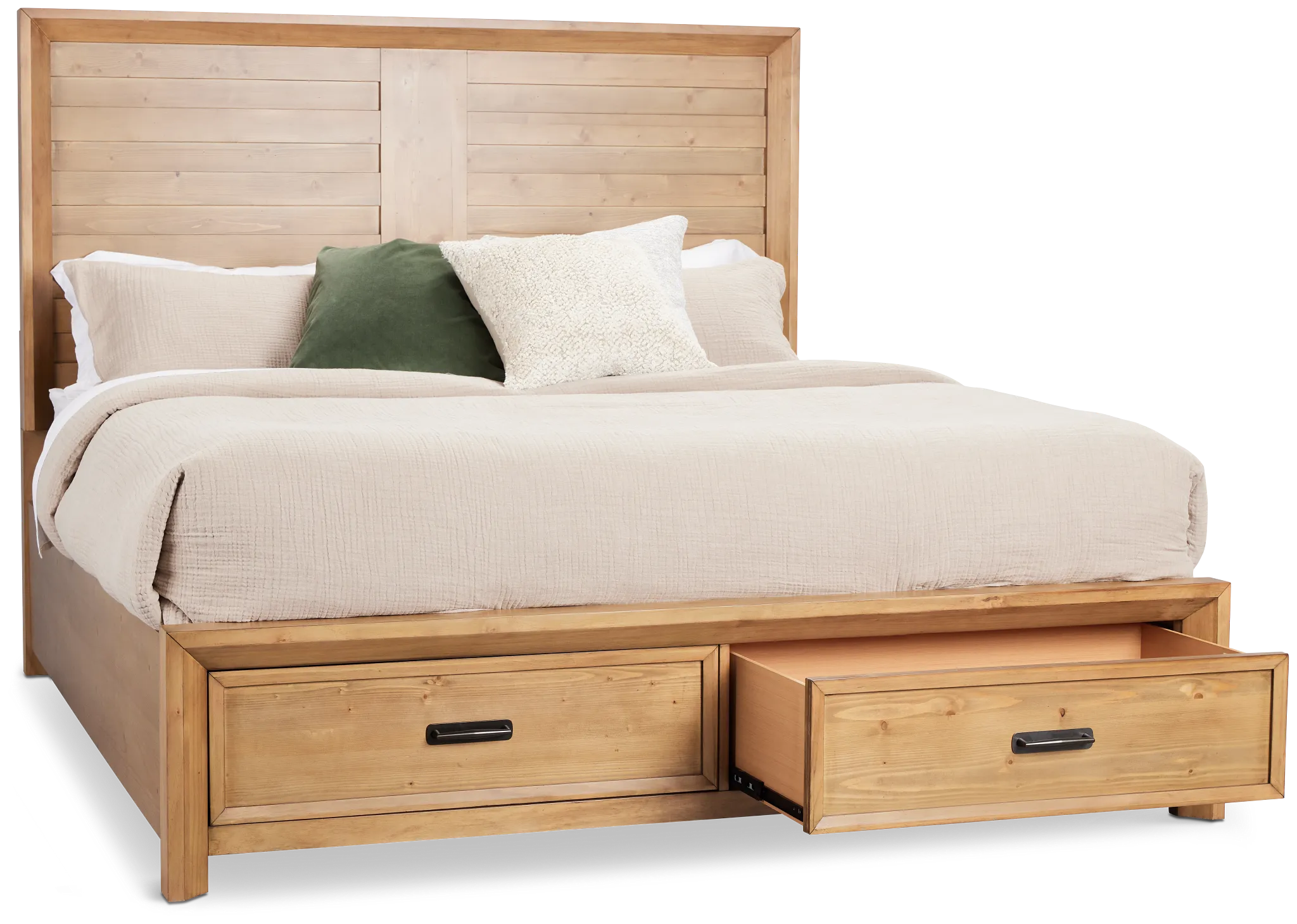 Vail Light Tone Panel Storage Bed