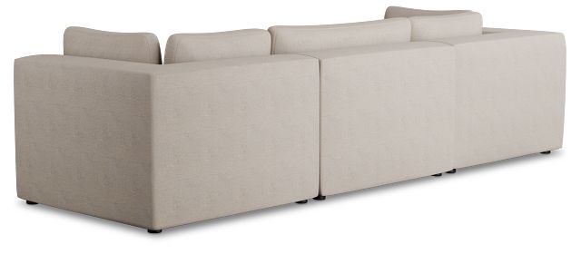 Destin Sutton Beige Fabric 4-piece Bumper Sectional