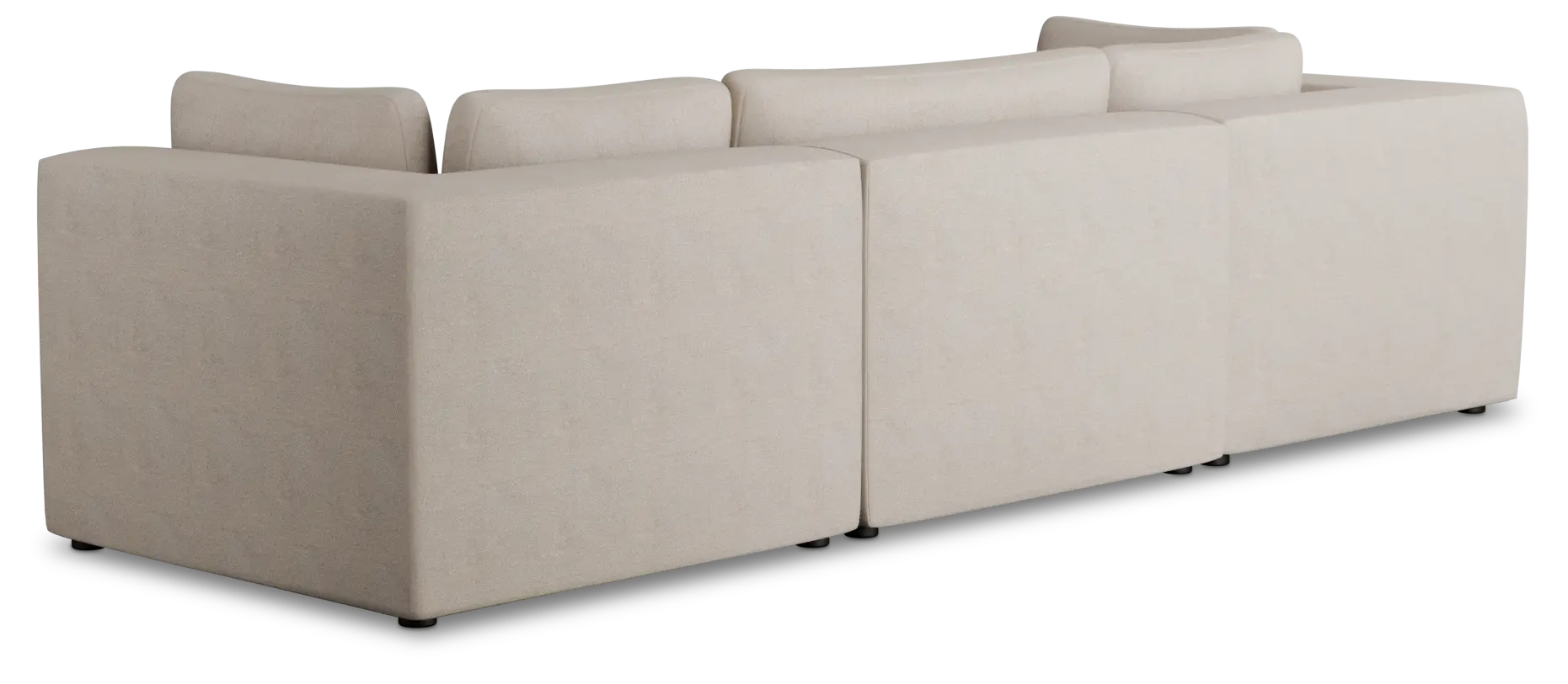 Destin Sutton Beige Fabric 4-piece Bumper Sectional Destin Sutton Beige Fabric 4-piece Bumper Sectional