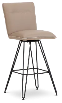 Demi Taupeswivel 30" Upholstered Barstool