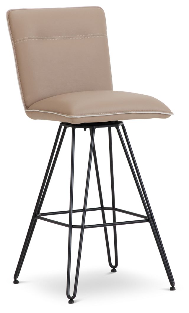 Demi Taupeswivel 30" Upholstered Barstool