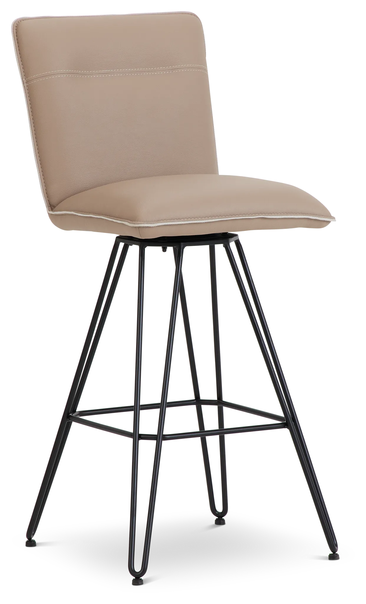 Demi Taupeswivel 30" Upholstered Barstool