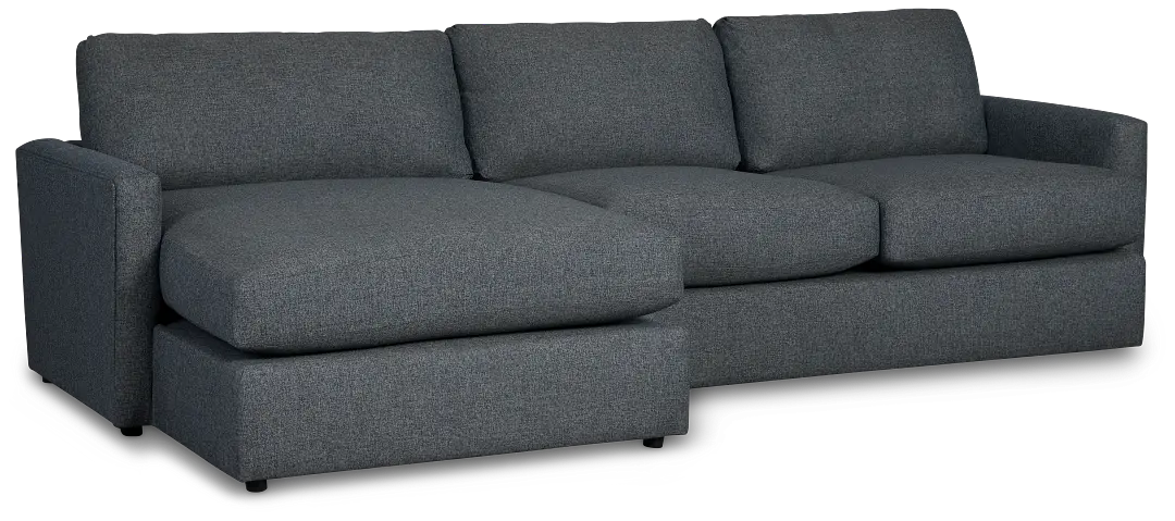 Noah Dark Gray Fabric Small Left Chaise Sectional Noah Dark Gray Fabric Small Left Chaise Sectional