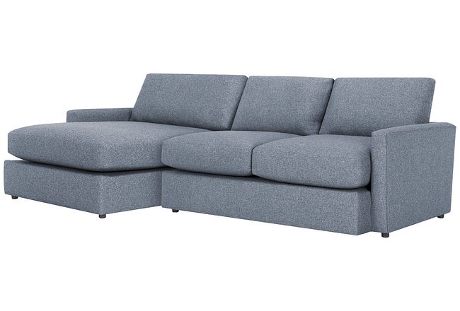 Noah Dark Gray Fabric Small Left Chaise Sectional