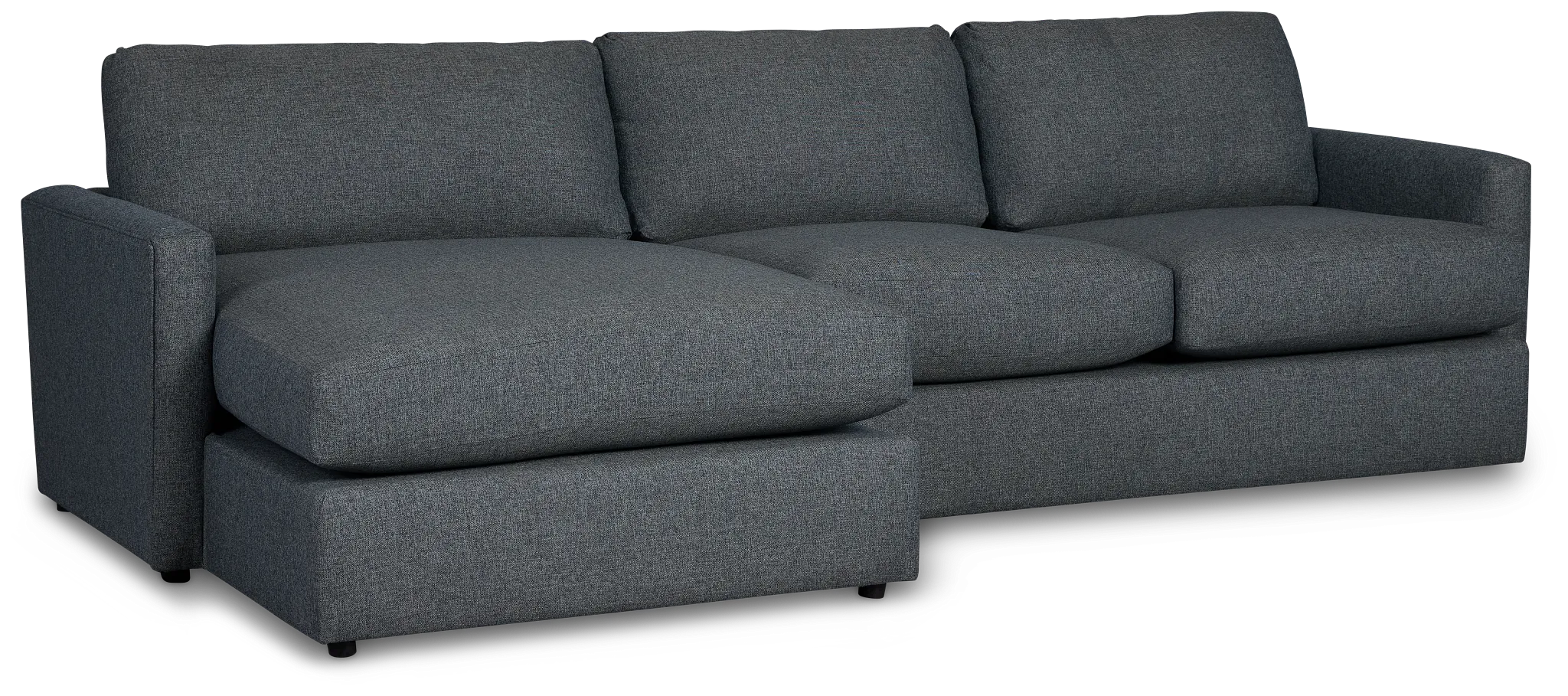 Noah Dark Gray Fabric Small Left Chaise Sectional