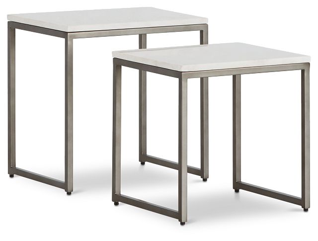 Caleb Marble Set Of 2 Nesting Tables