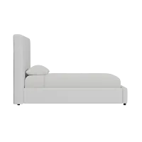 Grayton Revenue White 54" Upholstered Platform Bed
