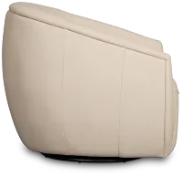 Kellan Ivory Leather Swivel Chair