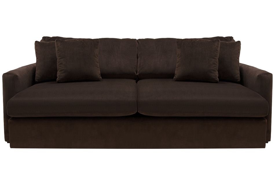 Tara2 Dark Brown Micro Sofa Living Room Sofas City Furniture