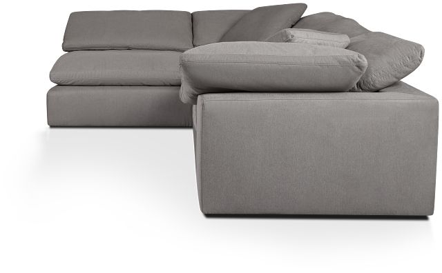 Nixon Light Gray Fabric 4-piece Modular Sectional