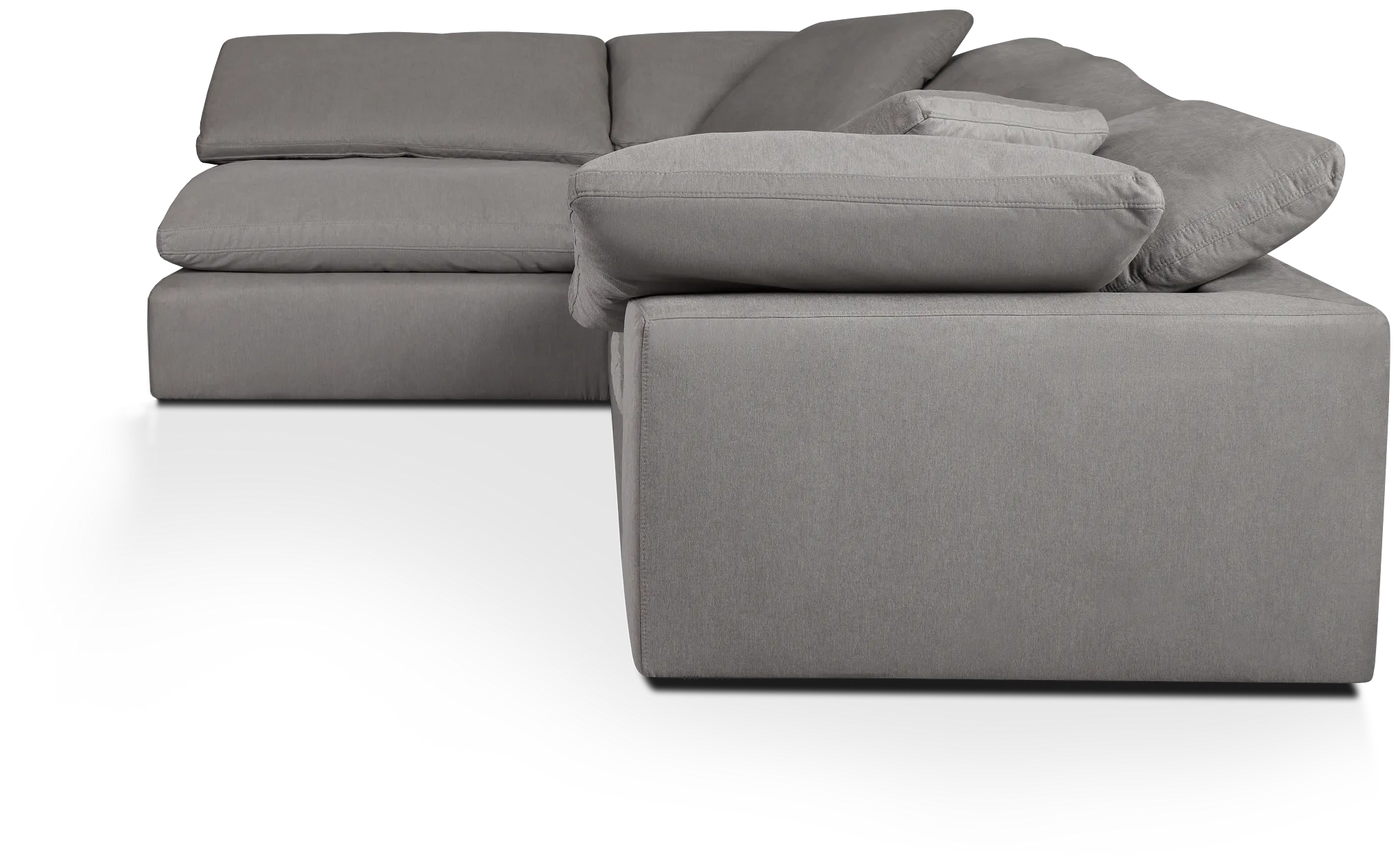 Nixon Light Gray Fabric 4-piece Modular Sectional