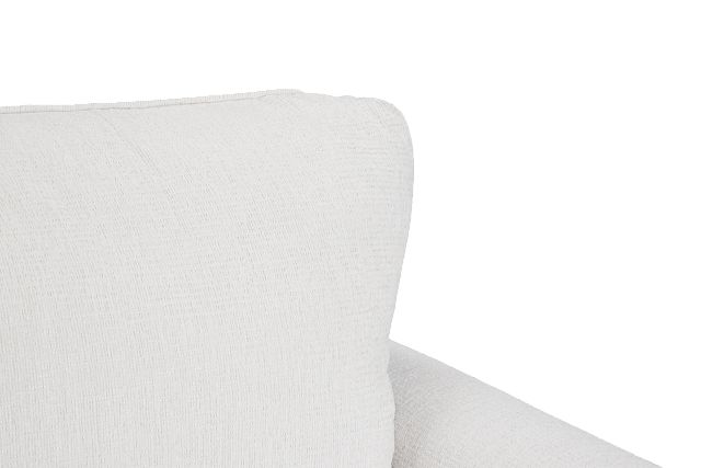 Avalon White Fabric Loveseat