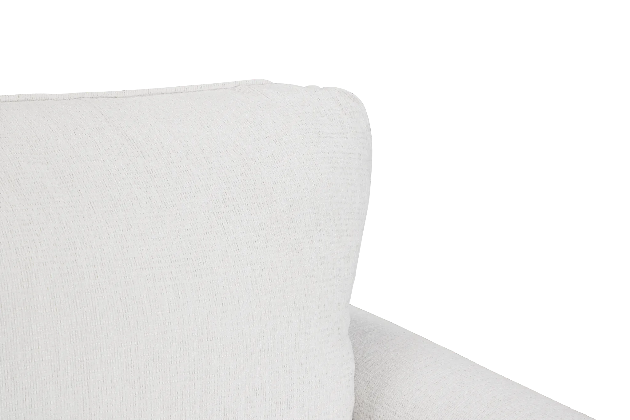 Avalon White Fabric Loveseat