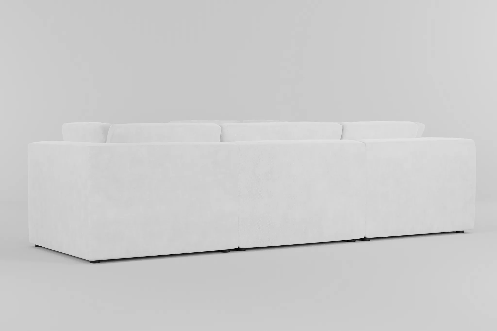 Destin Peyton White Fabric 5-piece Modular Sectional