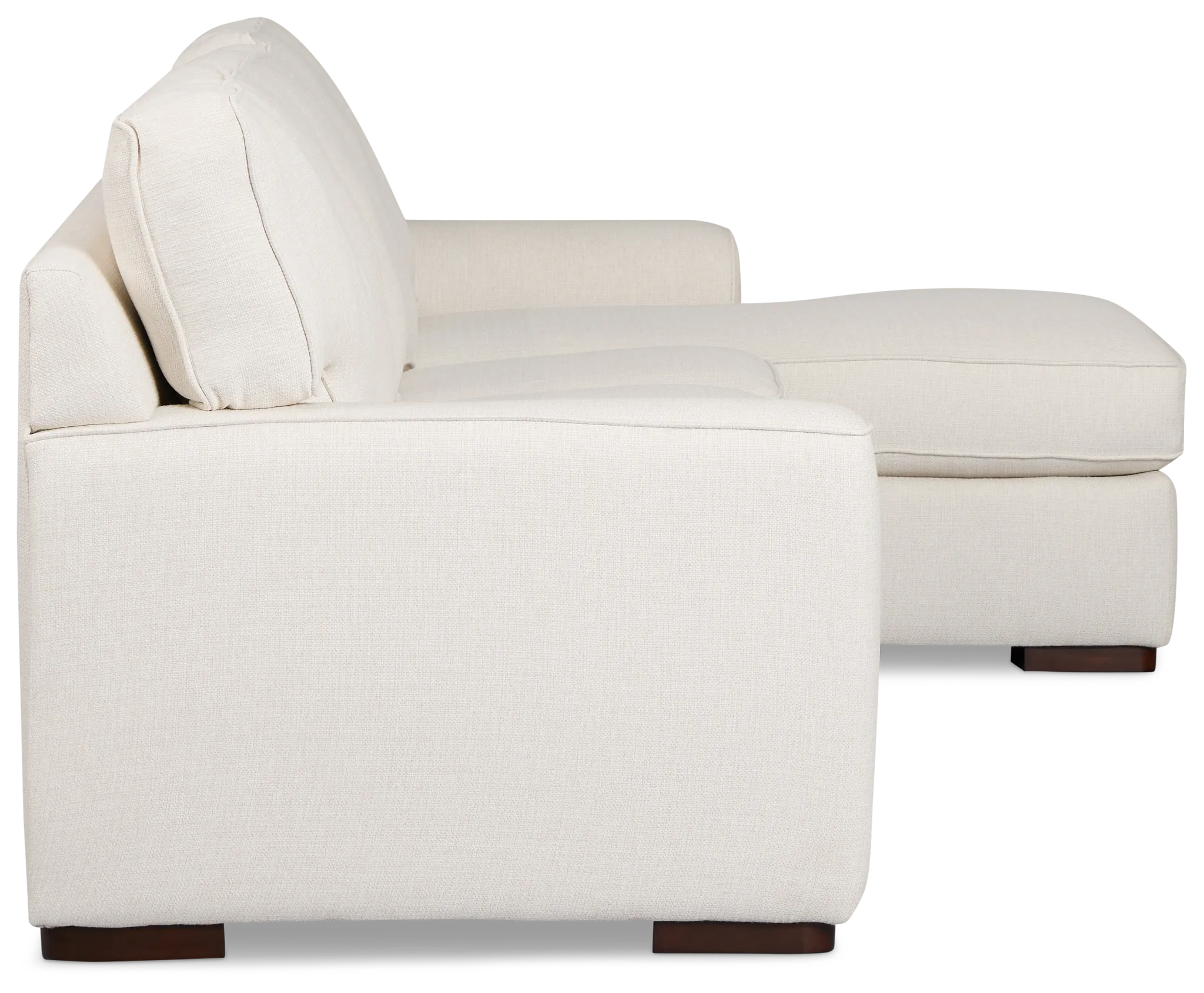 Sinclair Light Beige Fabric Small Right Chaise Sectional