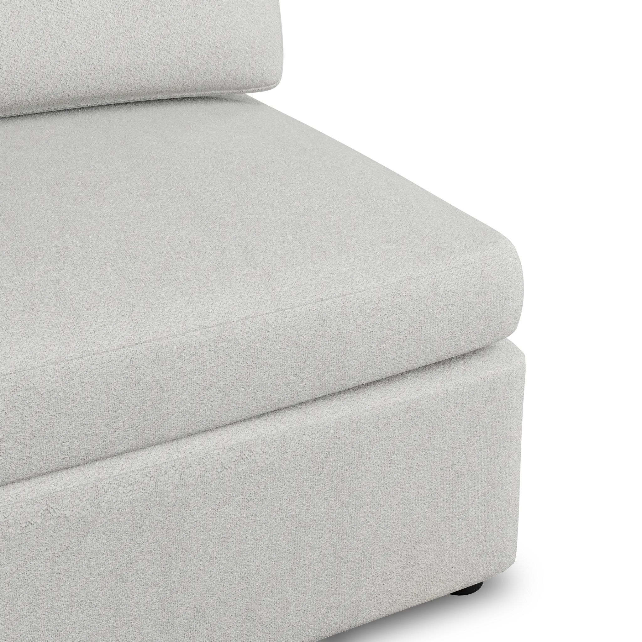 Destin Sutton Gray Fabric Armless Chair