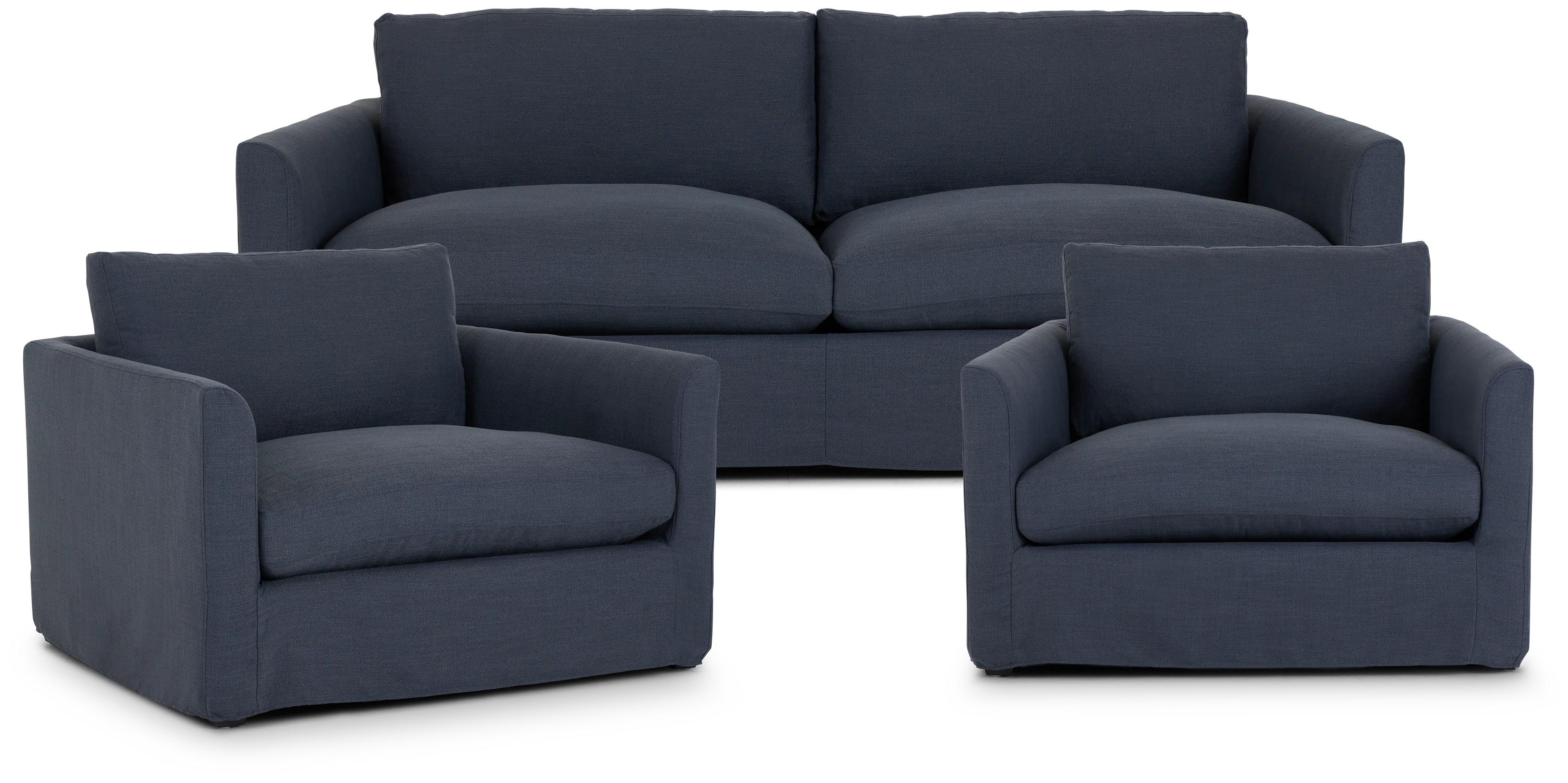 Willow Navy Fabric Small Living Room Willow Navy Fabric Small Living Room