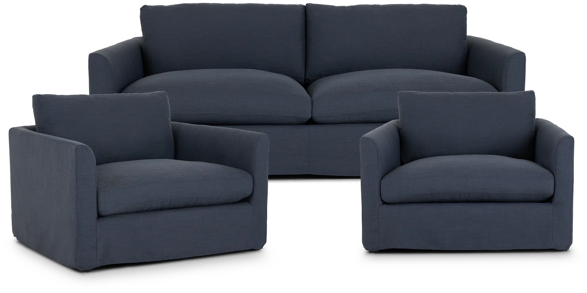 Willow Navy Fabric Small Living Room Willow Navy Fabric Small Living Room