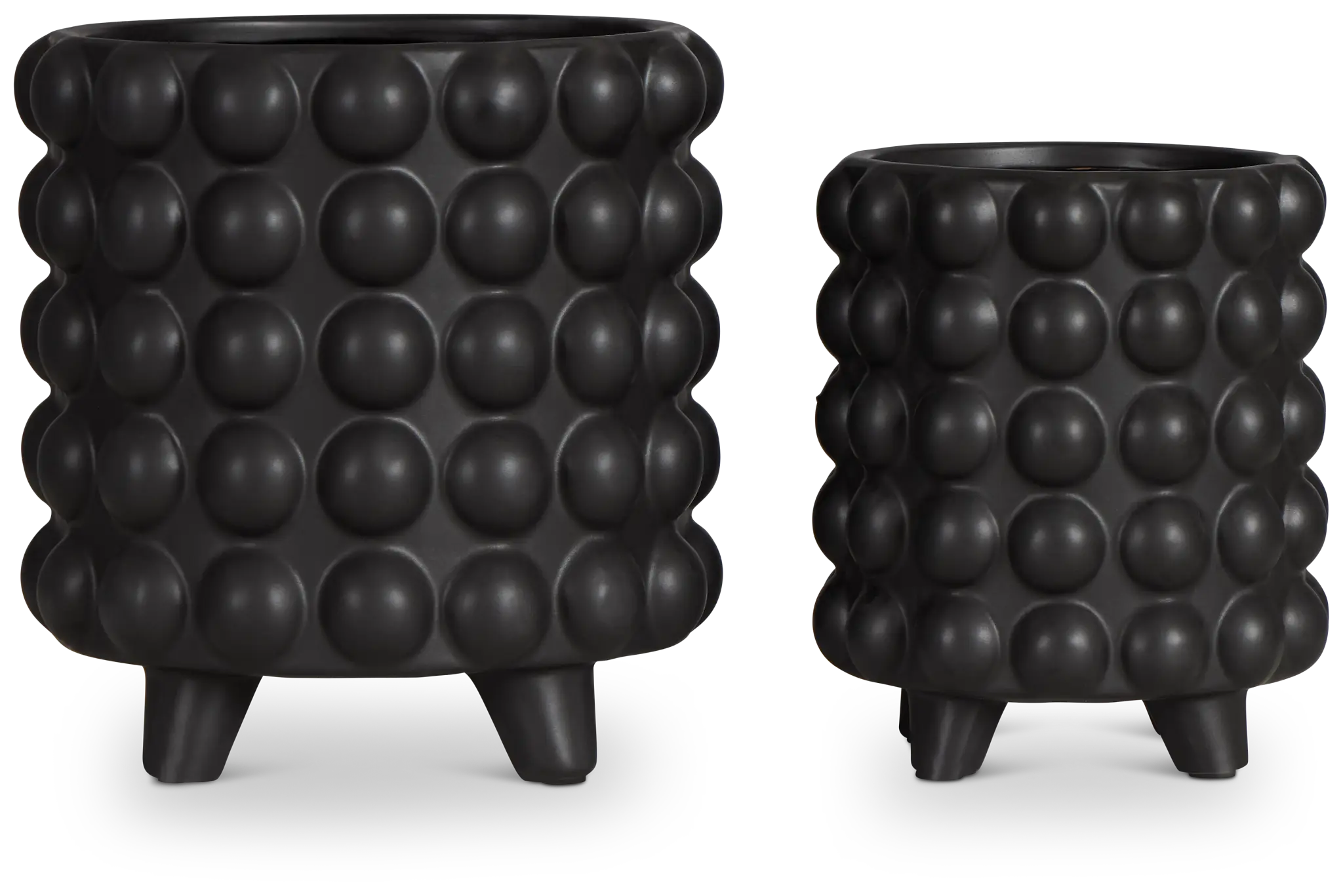 Cappi Black Set Of 2 Planter Cappi Black Set Of 2 Planter
