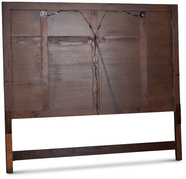 Heron Cove Mid Tone Panel Headboard With Lights