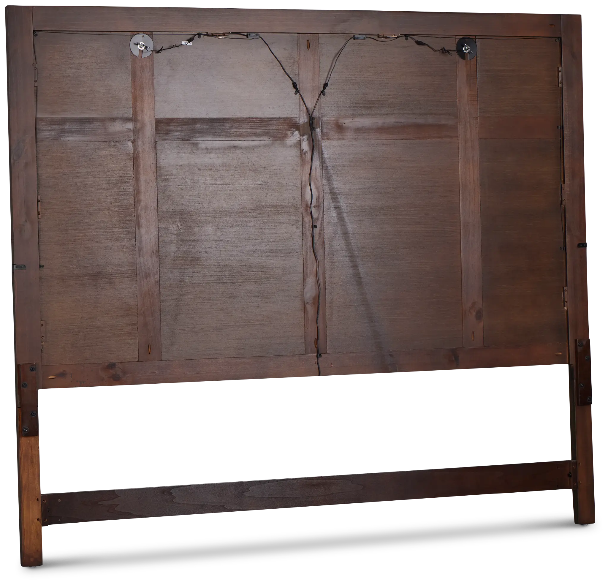 Heron Cove Mid Tone Panel Headboard With Lights Heron Cove Mid Tone Panel Headboard With Lights