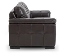 Braden Dark Brown Leather Loveseat
