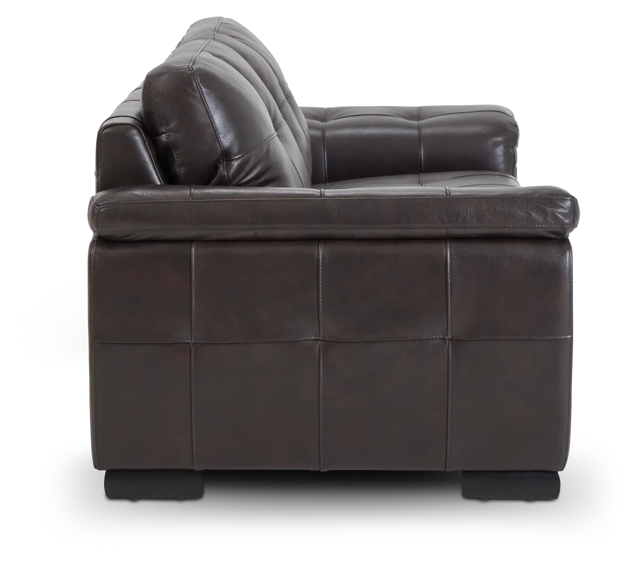 Braden Dark Brown Leather Loveseat Braden Dark Brown Leather Loveseat