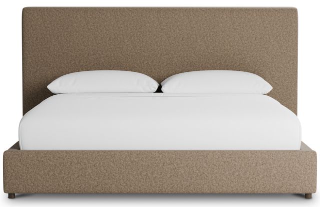 Grayton Merino Brown 54" Upholstered Platform Bed