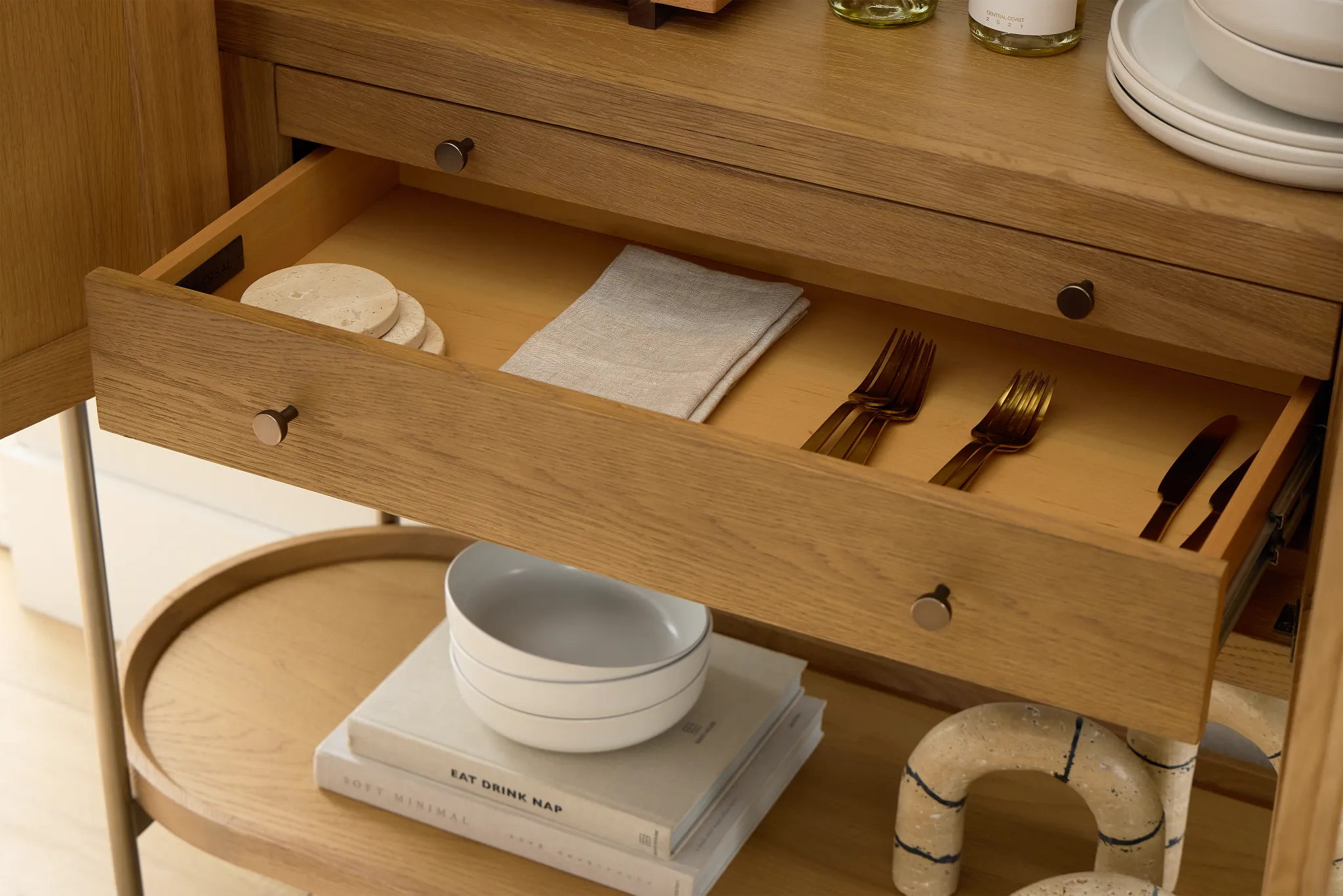 Gables Light Tone Bar Cabinet