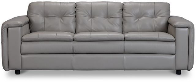 Rowan Gray Leather Sofa