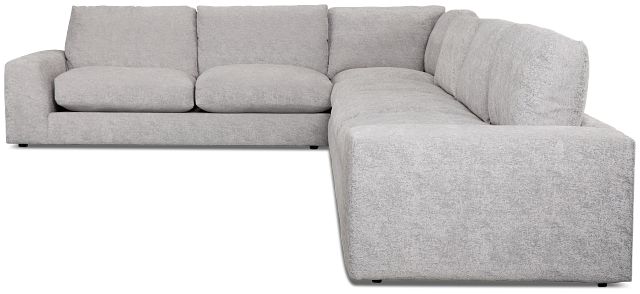 Calista Pewter Fabric Medium Two-arm Sectional