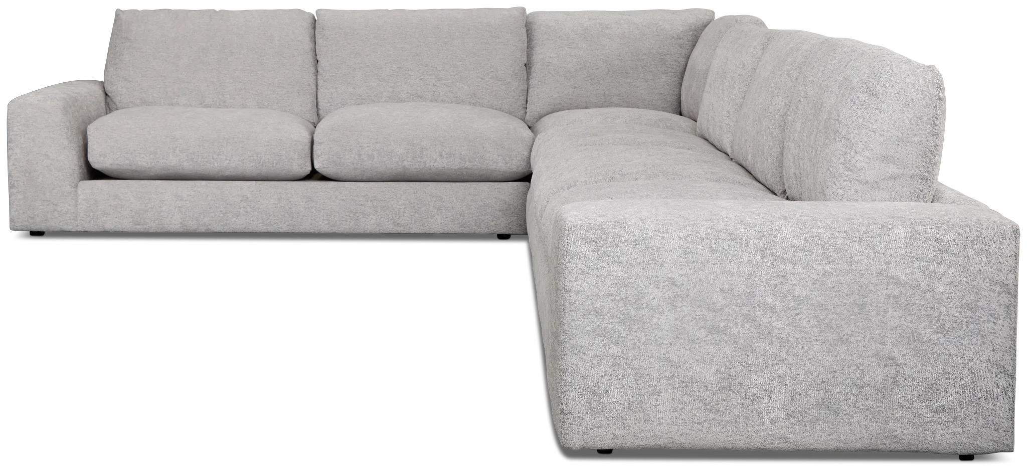 Calista Pewter Fabric Medium Two-arm Sectional