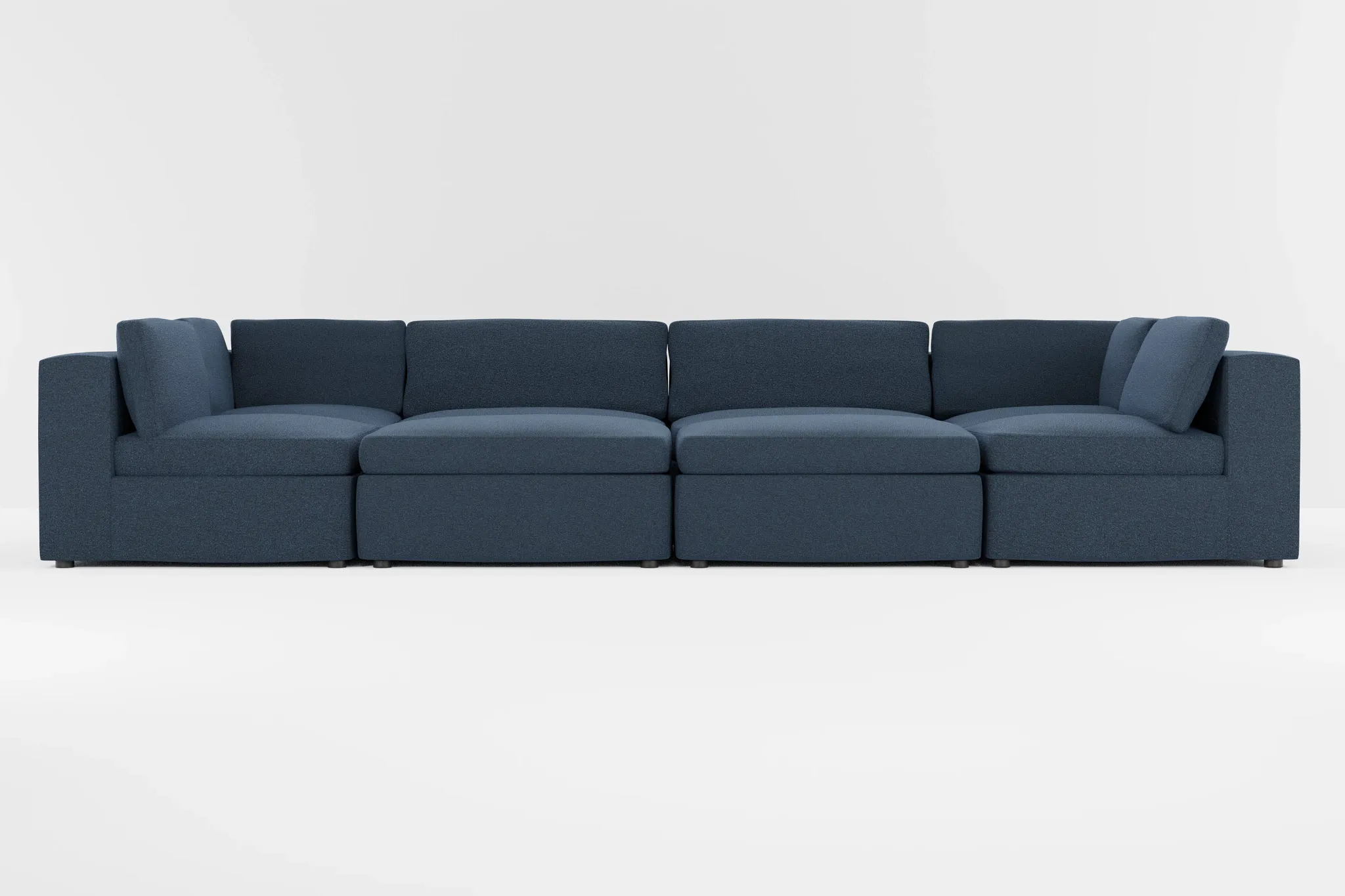 Destin Elite Dark Blue Fabric 8-piece Pit Sectional