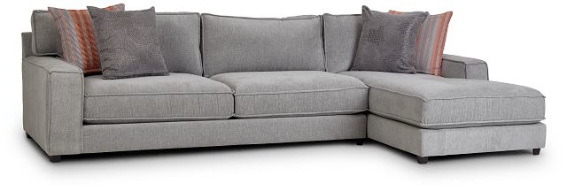 Taylor Gray Fabric Right Chaise Sectional (2)