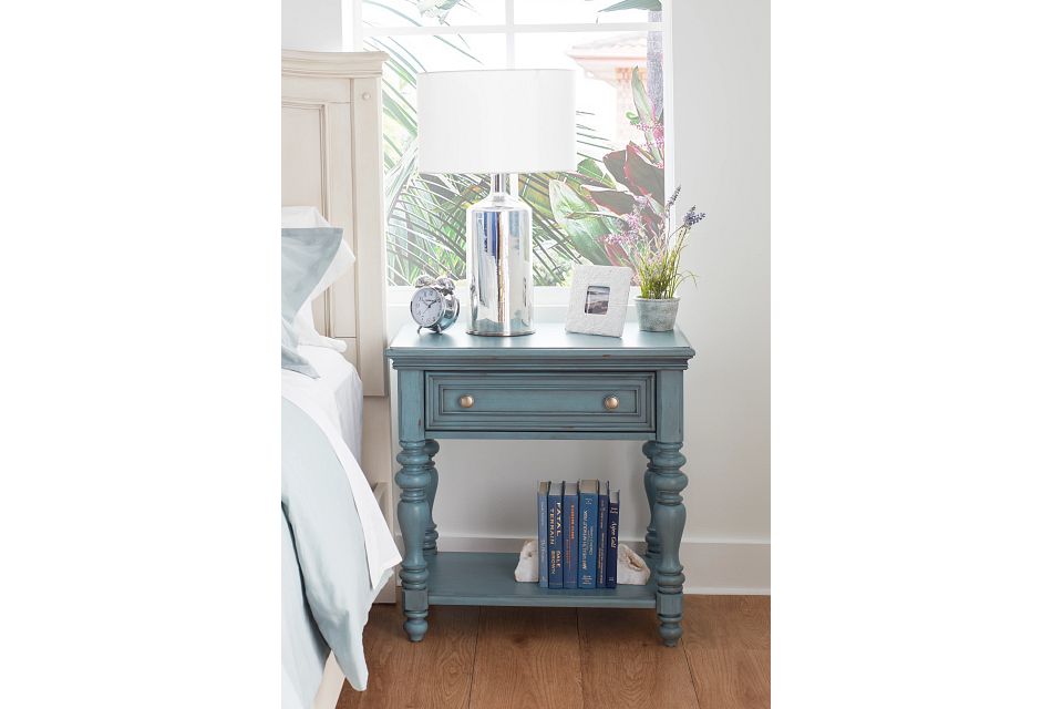 Savannah Teal 1drawer Nightstand