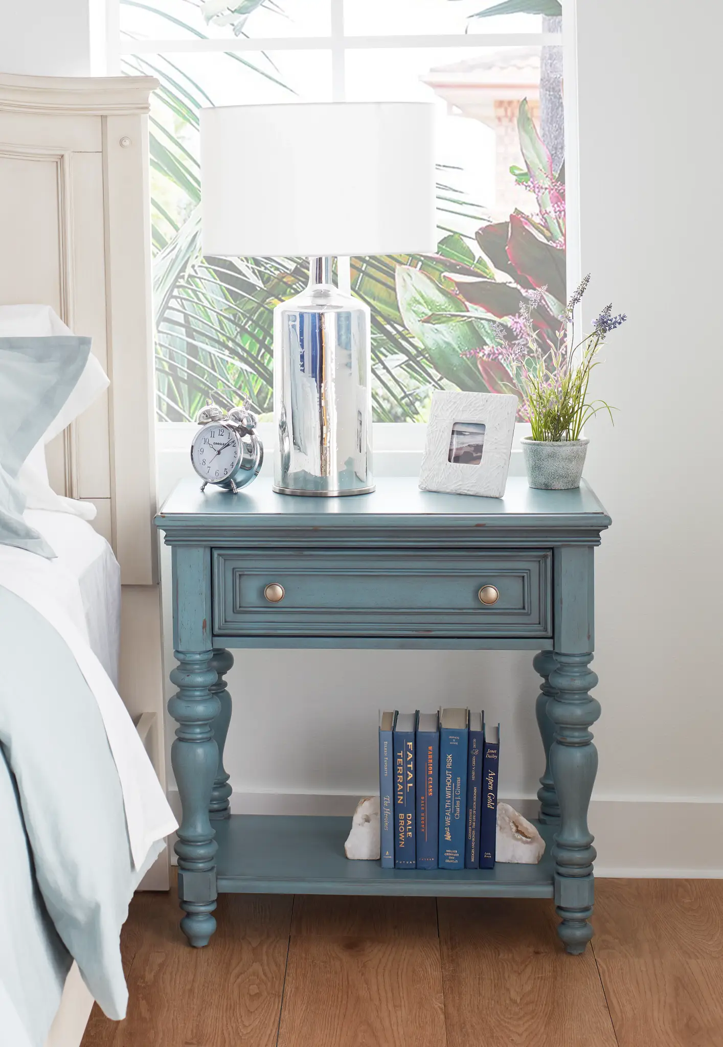 Savannah Teal 1-drawer Nightstand Savannah Teal 1-drawer Nightstand