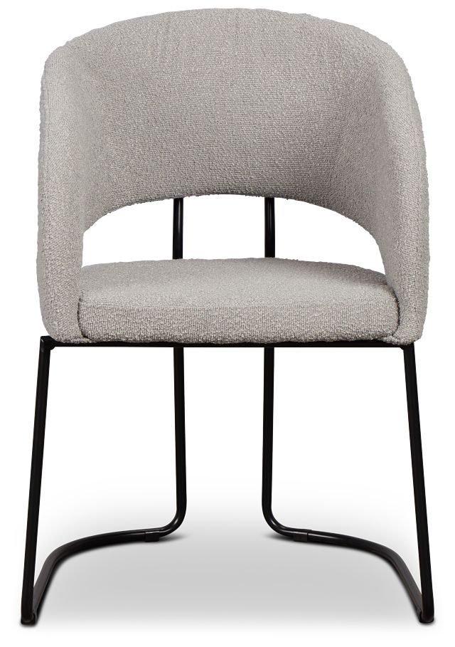 Merrick Gray Round Upholstered Side Chair