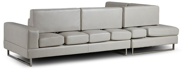 Alec Light Gray Micro Left Chaise Sectional