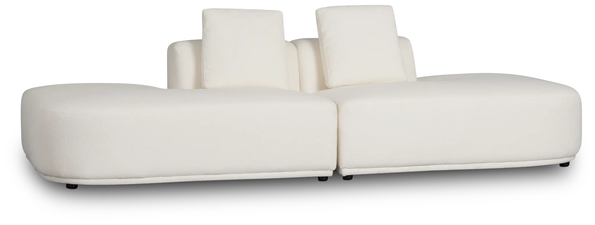 Catalina White Fabric 2-piece Modular Sofa Catalina White Fabric 2-piece Modular Sofa