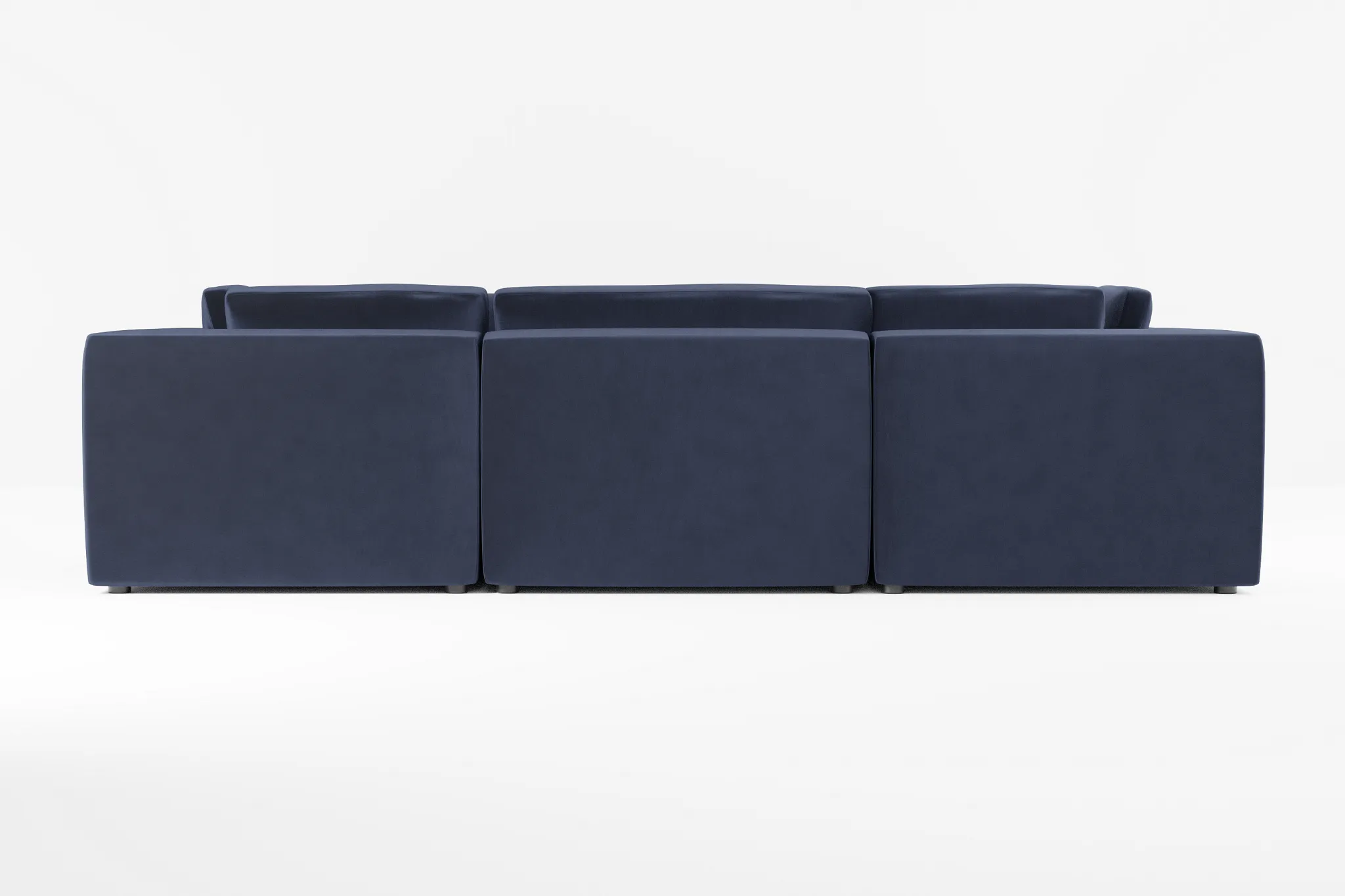 Destin Joya Dark Blue Velvet 8-piece Modular Sectional