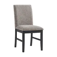 Gareth Dark Gray Round Table & 4 Upholstered Chairs