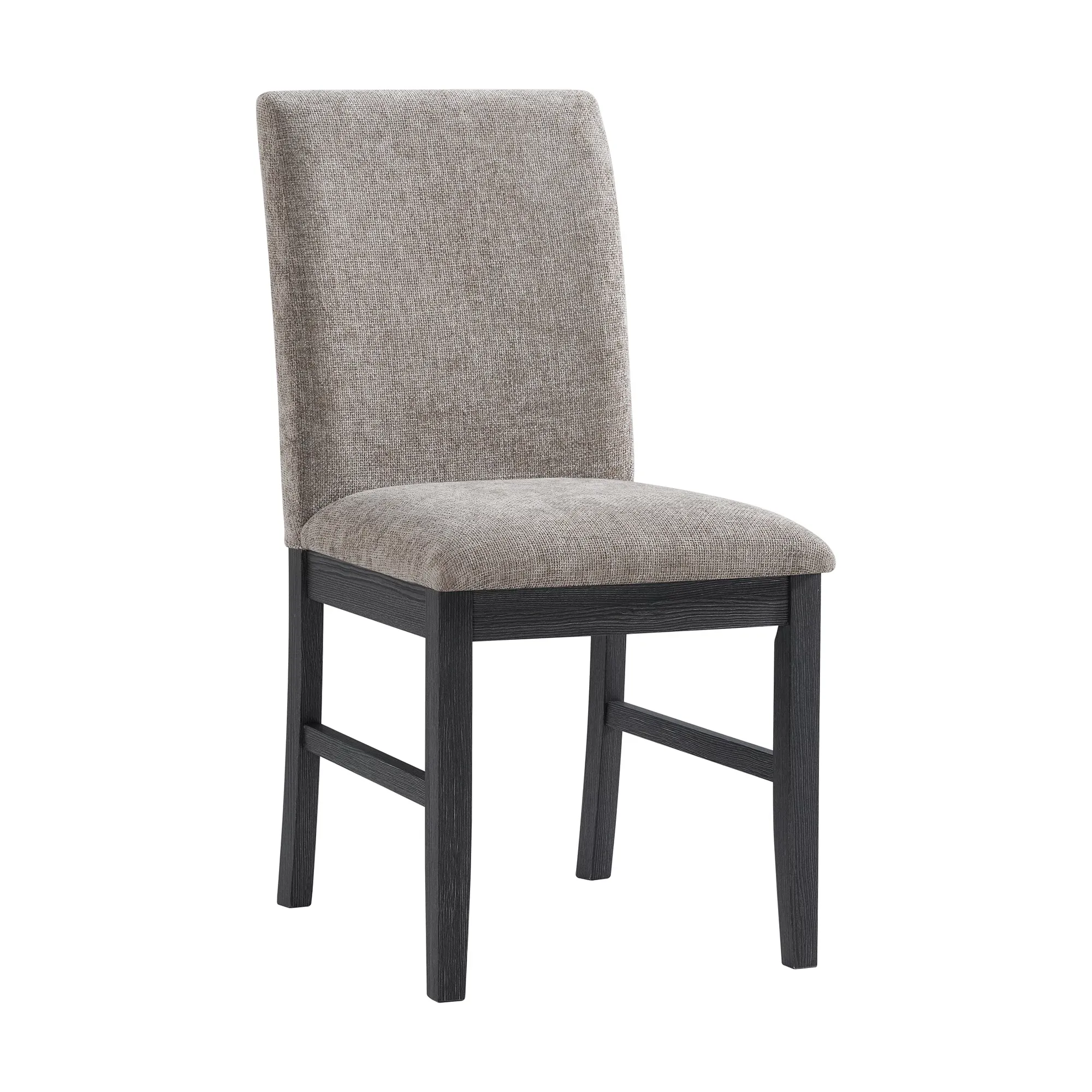 Gareth Dark Gray Round Table & 4 Upholstered Chairs
