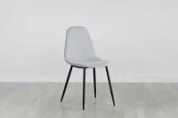 Havana Light Gray Upholstered Side Chair W/ Black Legs