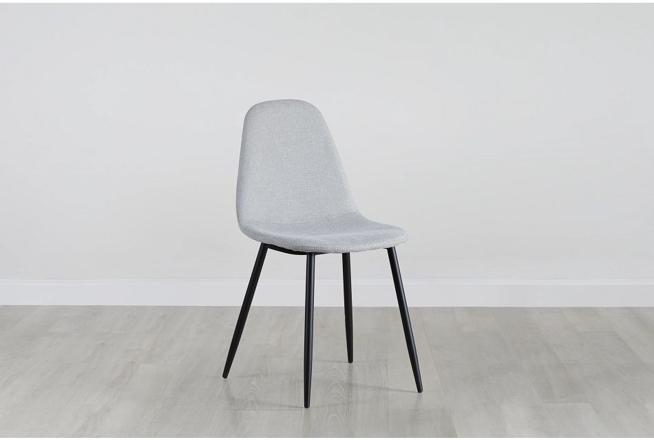 Havana Light Gray Upholstered Side Chair W Black Legs Dining Room Chairs City Furniture