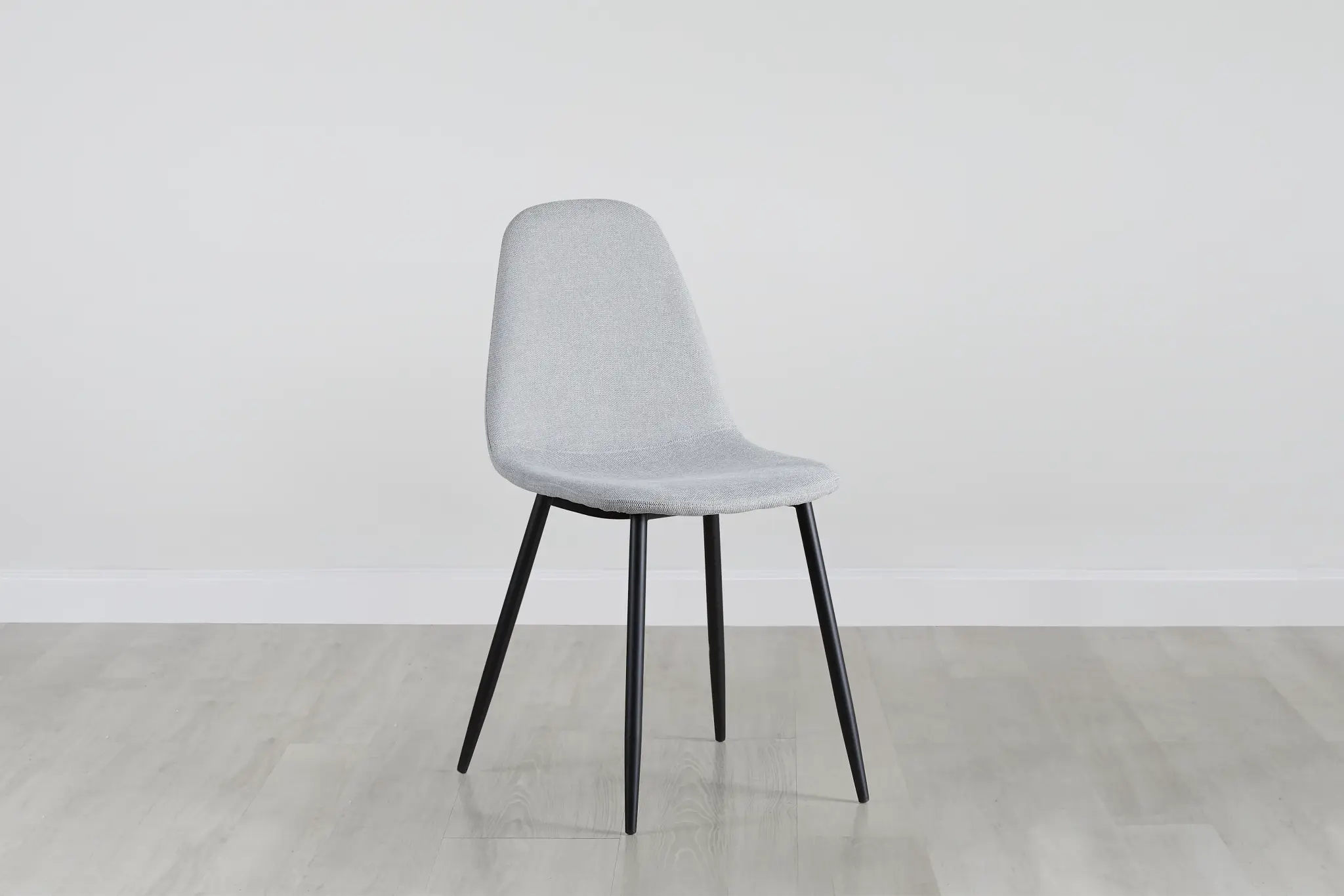 Havana Light Gray Upholstered Side Chair W/ Black Legs Havana Light Gray Upholstered Side Chair W/ Black Legs