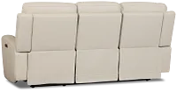 Sterling Ivory Lthr/vinyl Power Reclining Sofa