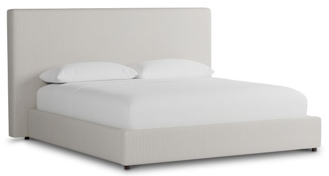 Grayton Lucy Light Beige 54" Upholstered Platform Bed